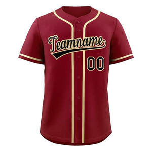 Maillot de baseball unisexe personnalisé de haute qualité maillot de baseball OEM maillot de baseball vêtements de sport de plein air avec impression de logo personnalisé maillot de baseball pour hommes - Product Image 1