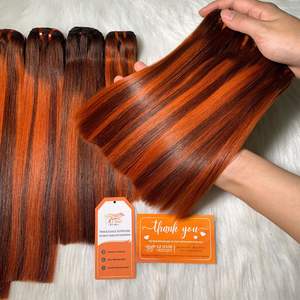 ผมต่อแบบชาวเรีย100% ไฮไลท์สีเปียโนผมปลอม - Product Image 6