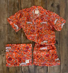 Best Selling Short Sleeves Night <b>Suit</b> Sleepwear Cotton Short <b>Pant</b> and Shirt Set <b>for</b> <b>Women's</b> - Product Image 3