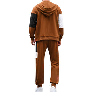 ชุดเซ็ต 2 ชิ้น เสื้อฮู้ดดี้และกางเกงขายาวผ้าฝ้าย 100% สำหรับผู้ชาย มีซิป เหมาะสำหรับกิจกรรมกลางแจ้ง รับสกรีนโลโก้ ชุดจ็อกเกอร์ ชุดแทรคสูท ชุดลำลองแบบยูนิเซ็กส์ - Product Image 6