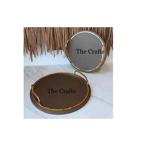 Bandeja para servir alimentos de acero inoxidable de calidad superior con mangos de madera Vajilla Bandeja para servir desayuno - Product Image 4