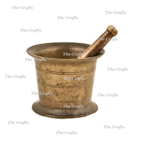 Bulk Brass Mortar Pestle Set Gold Polished Eco-Friendly Dishwasher <b>Safe</b> Customizable Size Highest Quality Herbs & Spice <b>Tools</b> - Product Image 4