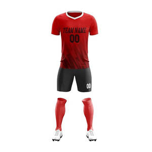 Uniforme de football Jersey & Shorts Set Col V Votre propre conception - Product Image 1