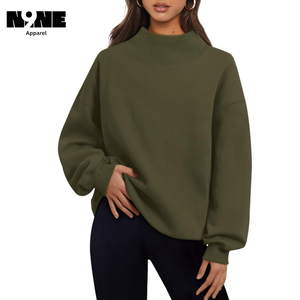 Sweat-shirts et hoodies décontractés surdimensionnés pour femmes, doublés en toile, imprimés avec badge sur le devant, tenues automne-hiver 2024 - Product Image 1