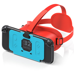 Gafas de Realidad Virtual Inmersivas para <span class=keywords><strong>Switch</strong></span> 2, Pantalla HD 3D Inmersiva Compatible <span class=keywords><strong>con</strong></span> la Consola de <span class=keywords><strong>Juegos</strong></span> <span class=keywords><strong>Switch</strong></span> 2, Cómodas y Ajustables - Product Image 1