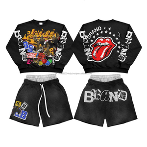 Conjuntos Deportivos Casuales de Verano Personalizados de 2 Piezas, Conjunto de Camiseta de Manga Corta para Mujer, Pantalones Cortos de Verano para Hombre, Conjunto Unisex de Algodón - Product Image 2