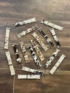 Custom Hair on Cowhide Western <b>Watch</b> Band Hot Sale Genuine Leather <b>Watch</b> Strap Brown Black <b>Watch</b> Band Accessories <b>Men</b> & Women's - Product Image 3