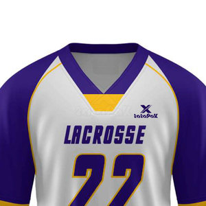 Uniformes de Lacrosse Personalizados para Hombre, Logotipo Sólido, Equipos Deportivos, Tela Elástica Transpirable de 180g, 100% Poliéster, Alta Calidad, Entrenamiento - Product Image 5
