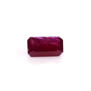 Pierre précieuse naturelle de haute qualité, rubis du Mozambique non traité, 6,20 carats, taille octogonale émeraude, couleur grenat, taille coussin, pierre brute - Product Image 1