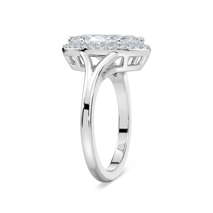 แหวนหมั้นเพชรทรงมาร์ควิส 2.10 กะรัต ผลิตในห้องปฏิบัติการ ได้รับการรับรองจาก IGI ตัวเรือนทองคำแท้ 14k แบบขาแหวนแยก - Product Image 3