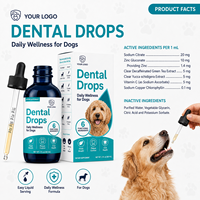 Gouttes dentaires premium pour chiens – Complément liquide pour l'hygiène buccale, haleine fraîche, soutien contre la plaque et le tartre, formule quotidienne pour le bien-être dentaire