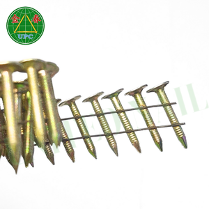 Revêtement jaune 1-1/4 "X 0.120 Clous de toiture en bobine 7200 pièces tige annulaire en acier, tête à carreaux/plate pour les projets de toiture du Vietnam - Product Image 2