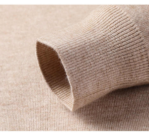 Pull tricoté coton personnalisé hommes 100% coton pull respirant col rond hommes hiver tricots ODM approvisionnement - Product Image 5