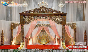 Managarai de boda de temática rústica, mantel de decoración de boda indio del Sur, estilo tradicional, configuración de Mandap DE BODA indio - Product Image 2