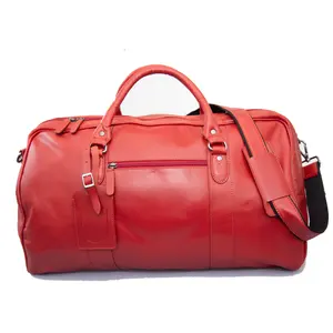 Mens Leather Duffle Bag Case Luxury Travel organizer Bag Men private label travel weekender bag