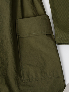 เดรสเด็กผู้หญิงทรงยาว แขนยาว ผ้าฝ้าย 100% ระบายอากาศได้ดี ลายพิมพ์น่ารัก มีกระเป๋าใหญ่ 3 มิติ สไตล์ Preppy สำหรับฤดูใบไม้ร่วง เป็นมิตรกับสิ่งแวดล้อม - Product Image 5