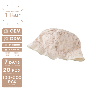 Chapeau de bébé en pur coton, protection de la fontanelle néonatale, jacquard double, coupe-vent, nouveau-né - Product Image 1