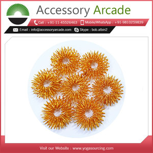 เครื่องนวดนิ้วแบบกดวงแหวนฝังเข็มทำจากสแตนเลสสีสันสดใส - Product Image 2