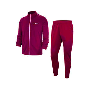 Conjunto deportivo moderno para hombre, con chaqueta cortavientos con cremallera, estilo color block, de dos piezas. - Product Image 2