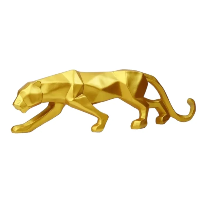 ESCULTURA LEOPARD METAL HOME MESA DECOR TOUSEEF ARTESANATO INTERNACIONAL HOME HOTEL CASAMENTO PRESENTES ARTESANATO CASTED NOVA ARTE DE LUXO