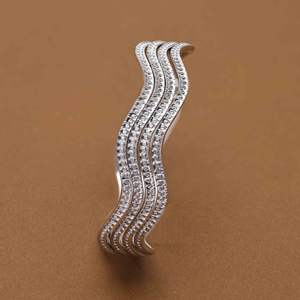 กำไล925เงินแท้แบบ CNC กำไลข้อมือแฟชั่นกำไลเงิน925กำไล CNC 925กำไลเงินโมเดิร์นสไตล์ตะวันตก - Product Image 2