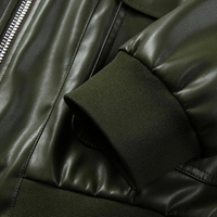 Veste en cuir d'agneau pour homme de haute qualité pour l'hiver, impression de logo personnalisée, toile fine réversible, col montant, plusieurs couleurs