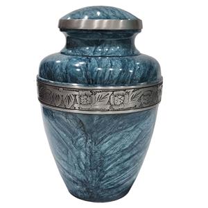 Hot Selling American Style Bluish Stone Cremation Urn Metal Funeral Memorial <b>Ashes</b> <b>Casket</b> with Pleasant Design <b>for</b> <b>Ashes</b> Storage - Product Image 3