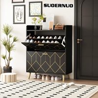 Étagère à chaussures en acier pour porte d'entrée intérieure, grande capacité, multi-niveaux, rangement, anti-poussière, couloir, entrée de maison