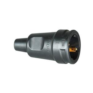 Kopp Schuko Giunto in Gomma 250V IP20 nero - Product Image 1