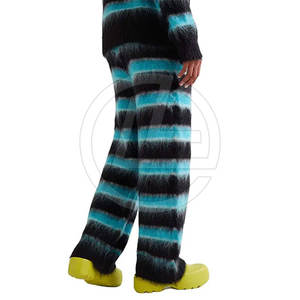 Pantalones de chándal de mohair ligeros informales para hombres con cintura media Ajuste relajado Interior suave-Joggers de mohair elegantes - Product Image 3