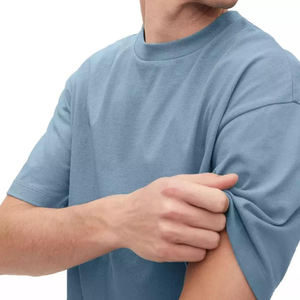 T-shirts pour hommes de haute qualité, en coton 100% lourd, surdimensionnés, imprimés et brodés, grandes tailles - Product Image 3