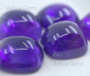 อัญมณีทรงหลวมทรงหลังเบี้ยเบาะพลอยอเมทิสต์สไตล์แอฟริกันธรรมชาติขนาด2x4มม. ถึง20x40มม. สีม่วง - Product Image 6