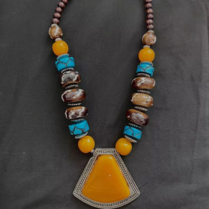 Collier en résine fait main à la mode avec des perles d'ange et une chaîne classique imperméable pour femmes et filles, mariages en Inde - Product Image 4