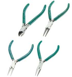 OEM ชุดคีมสายแวววาวทำจากสแตนเลส4ชิ้นอุปกรณ์ทำเครื่องประดับแบบมืออาชีพเครื่องมือตัดลวดลูกปัดงานฝีมือ DIY - Product Image 3