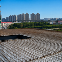 Plateforme de construction en treillis d'acier pour la construction de bureaux modernes, systèmes de terrasses en acier composite à assemblage rapide