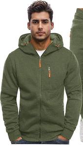 Vente flash : Survêtement d'hiver personnalisé pour homme, à capuche, uni, 100% coton, vêtements décontractés tendance, taille adulte - Product Image 2