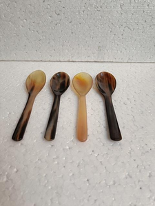 Cuillère en corne de style animal naturel, faite à la main, de haute qualité, au meilleur prix, polie, décorative par crescent crafts - Product Image 4