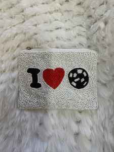 Classic Beaded Coin Purse Pearl and Diamond Beaded Make up Bag Wedding or Party Gift for Her - Product Image 2