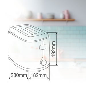 เครื่องปิ้งขนมปังซินเด 850W สีเขียวมิ้นต์ 2 ช่อง (วาลีน 400075003) - Product Image 5