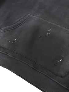 Sudadera con Capucha 100% Algodón, 400 GSM, Lavado Ácido Desgastado, Sudadera con Capucha con Cremallera para Hombre, Sudadera Retro de Invierno con Pedrería - Product Image 5