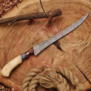 Logotipo personalizado y tamaños de cuchillo de filete con mango de madera de agarre cómodo \ Cuchillos de filete al por mayor - Product Image 2