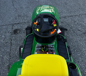 Tracteur à gazon diesel 2 temps industriel John Deere X350R 42 pouces Tondeuse à gazon avec moteur 125cc, bac de ramassage 100L et éjection latérale - Product Image 5