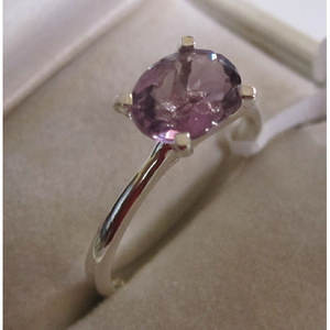 แหวนเงินเนื้อดีชุบโรเดียมลวดลายเรขาคณิตอัญมณีเพทายแบบสัมผัสหรูหราเครื่องประดับน่ารัก - Product Image 1