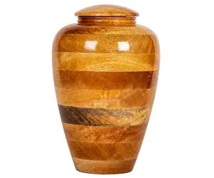 Handcrafted ไม้เผาศพ Urn อนุสรณ์ที่ระลึกสไตล์วินเทจไม้เบิร์ช Urn สัตว์เลี้ยง Handcrafted - Product Image 1