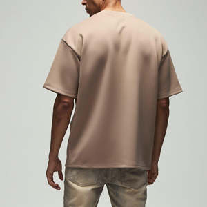 T-shirts Streetwear Homme en Coton Tricoté 100% Solide, Respirants, Anti-Plis, Coupe Classique, 300 Grammes, Vierge – Meilleures Ventes - Product Image 6