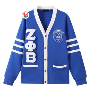 Zeta Phi Beta Soror bordado mujer acrílico cárdigan | Zeta Phi Beta hermandad bordado señoras por encargo cárdigan suéter - Product Image 4