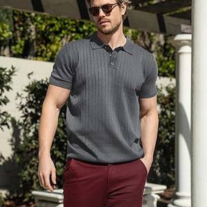 เสื้อเชิ้ตผู้ชายแขนสั้นคอปก ผ้าเรียบ ใส่สบาย สำหรับฤดูร้อน ป้องกันริ้วรอย สามารถปรับแต่งสีและขนาดได้ - Product Image 2