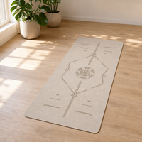 Tapis de yoga professionnel en caoutchouc naturel antidérapant pour usage sec et humide, 5 mm, haute densité, avec couche anti-déchirure
