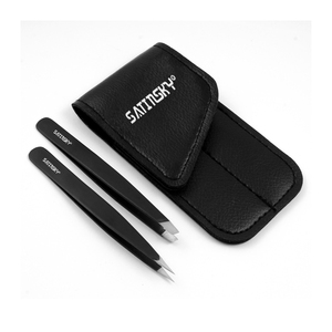 Tondeuse à sourcils Ensemble de 2 pièces avec pince à épiler en acier inoxydable Couleur rose - Product Image 4