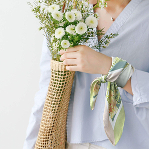 Hot Sells Custom <b>Silk</b> Satin Floral <b>Square</b> Head <b>Scarves</b> Bandanas for Women-High Quality Breathable Outdoor Use All Seasons Custom - Product Image 4